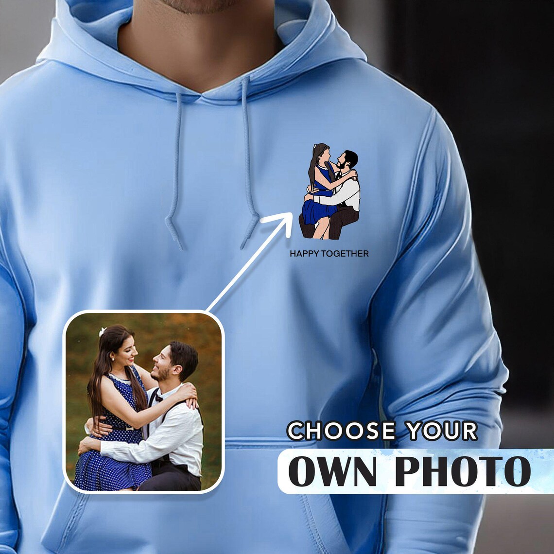 Personalized Embroidered Couple Hoodies