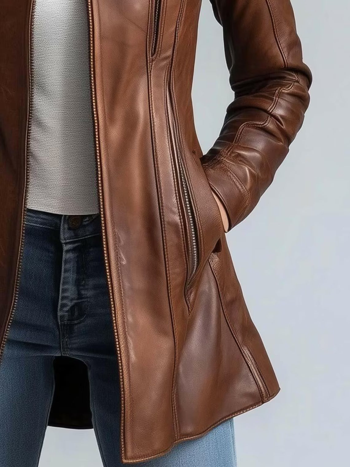 Women’s Brown Vintage Leather Jacket