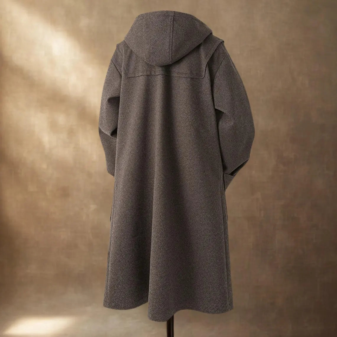 Autumn Winter Men’s Woolen Hooded Trench Coat