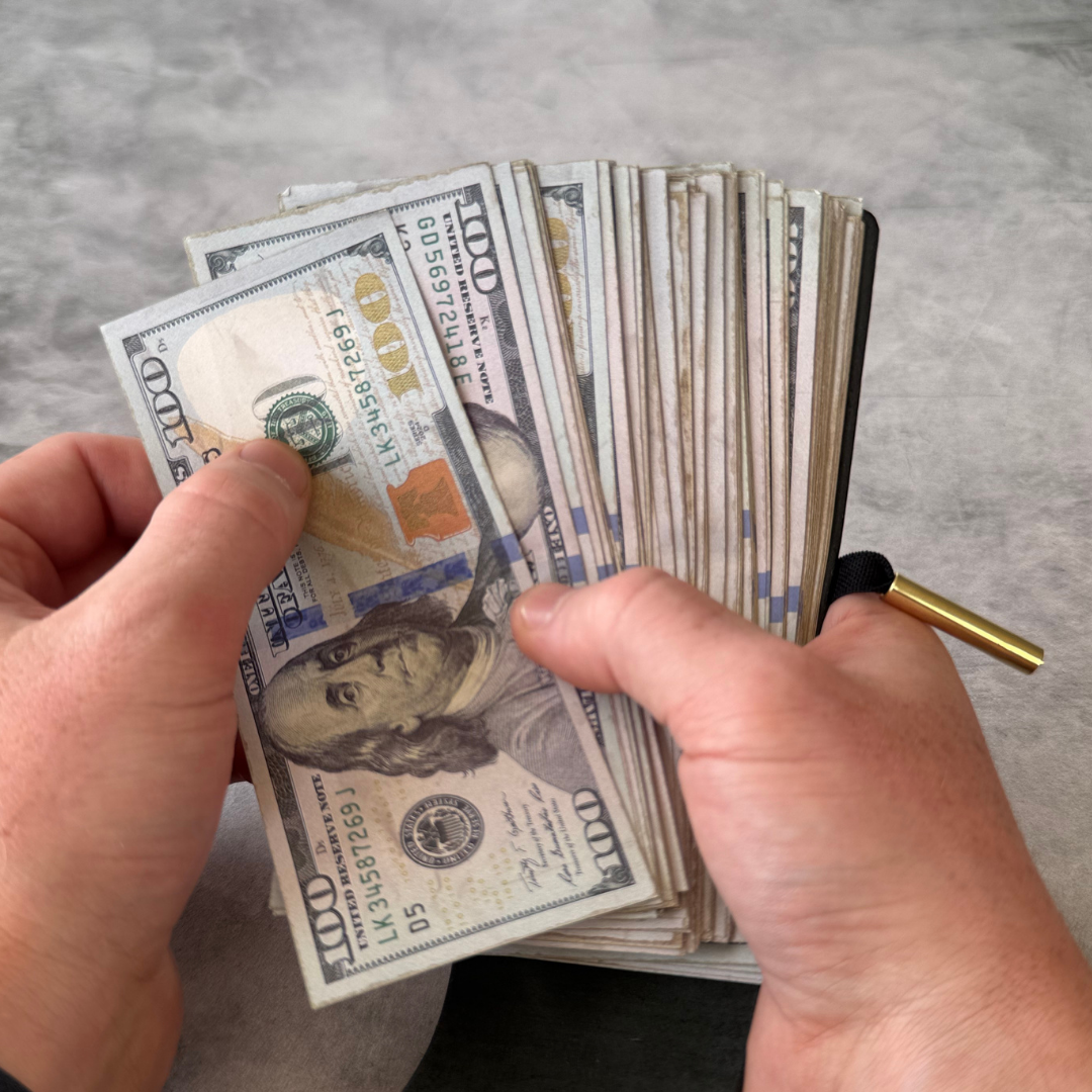 Premium Leather Cash Wrap Organizer