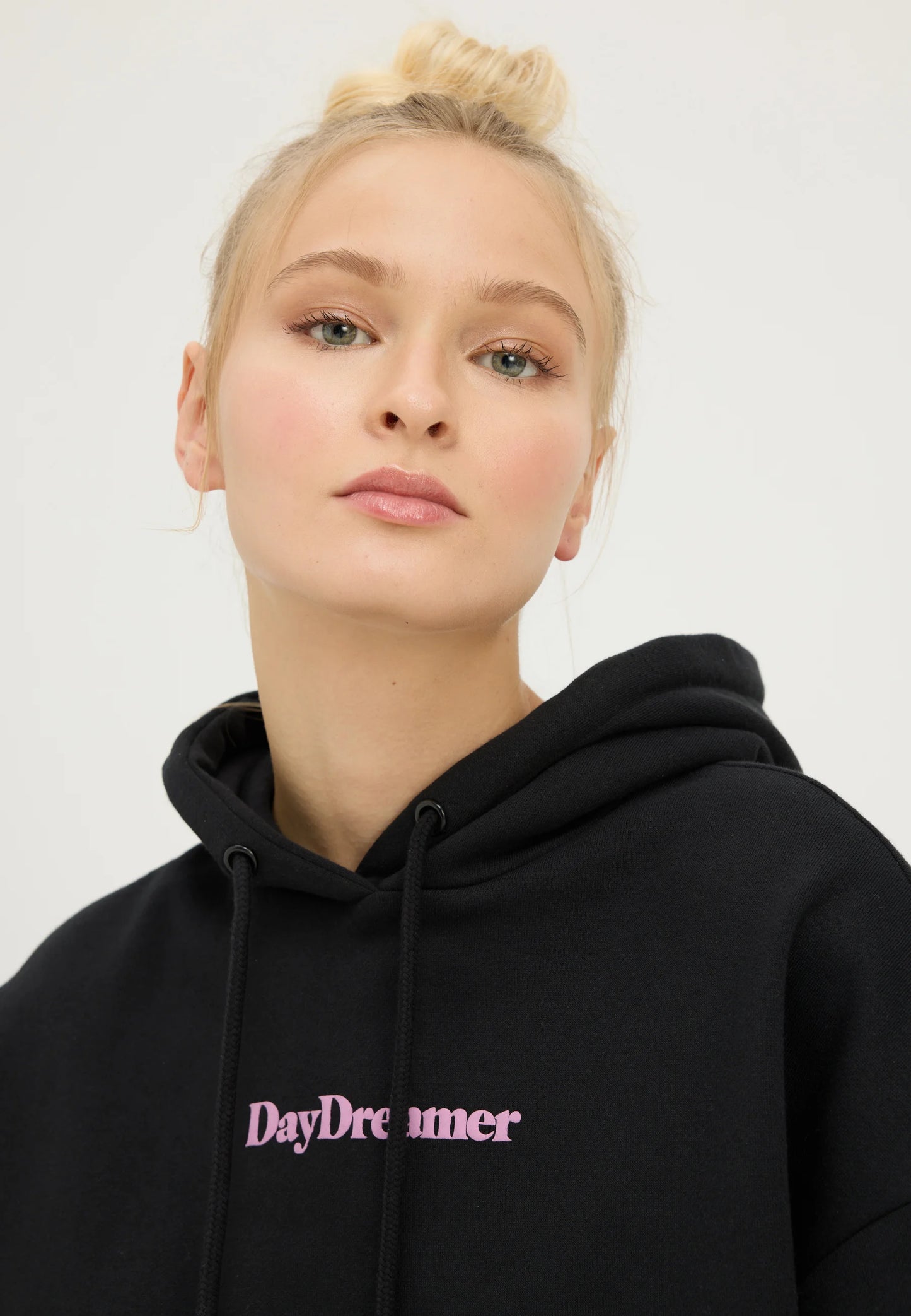 DayDreamer Oversized Black Hoodie for Women