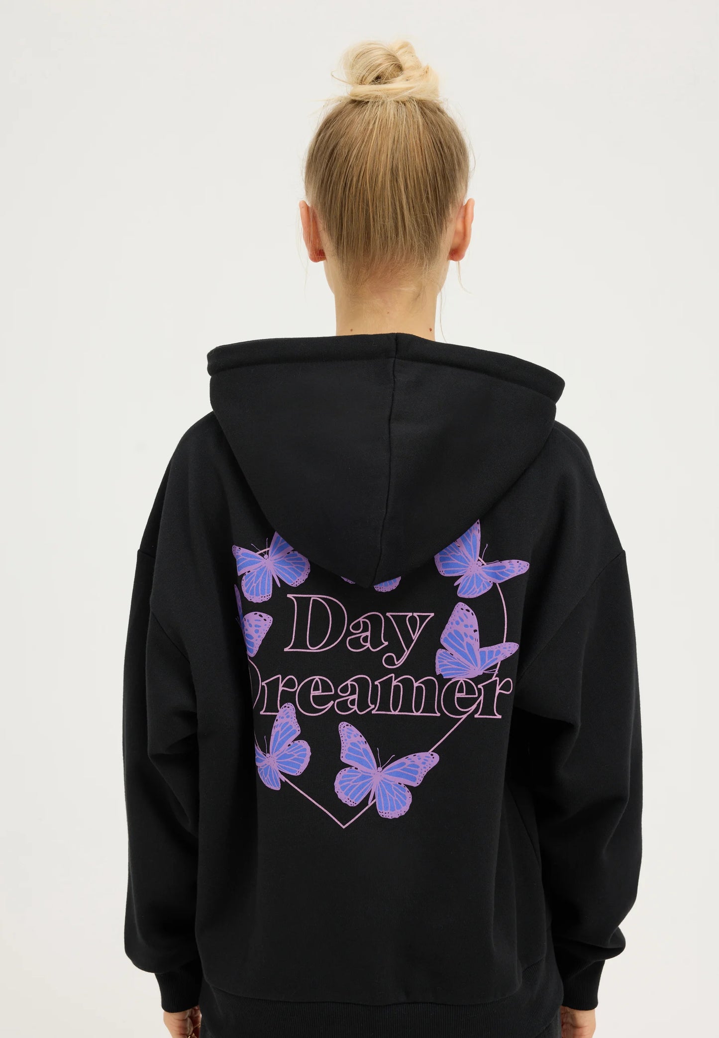 DayDreamer Oversized Black Hoodie for Women