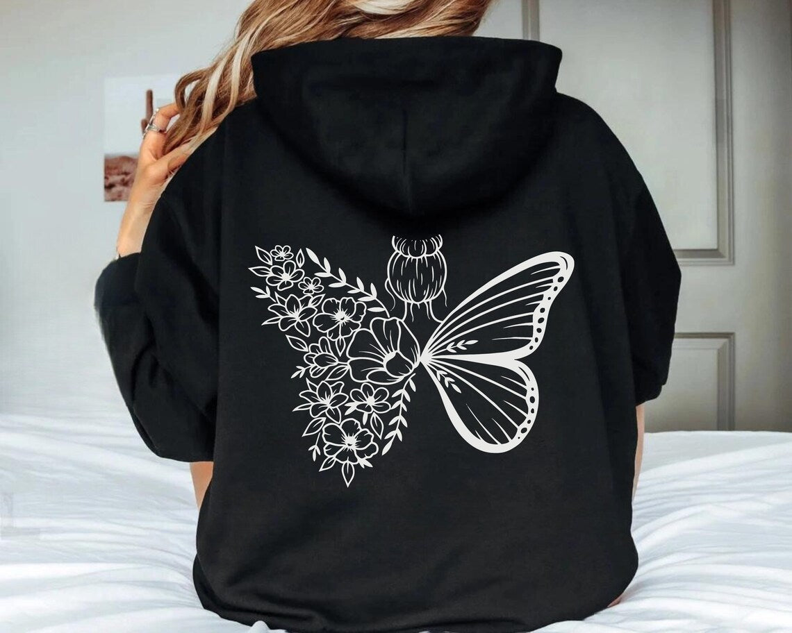 Floral Butterfly Hoodie