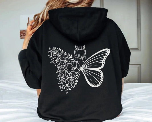 Floral Butterfly Hoodie