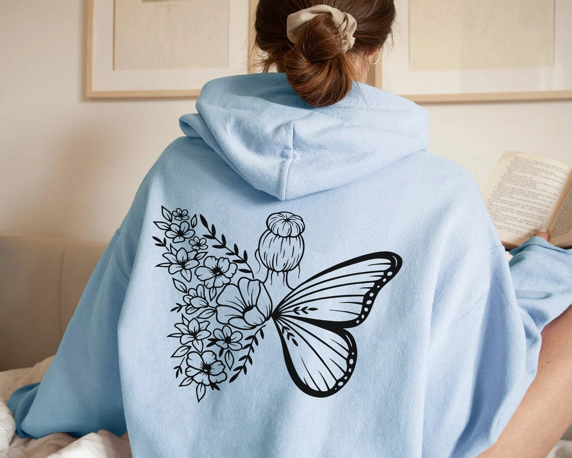 Floral Butterfly Hoodie