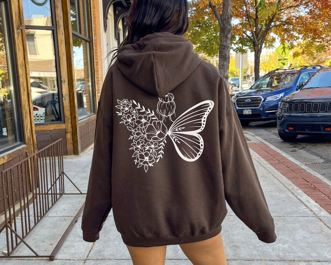 Floral Butterfly Hoodie