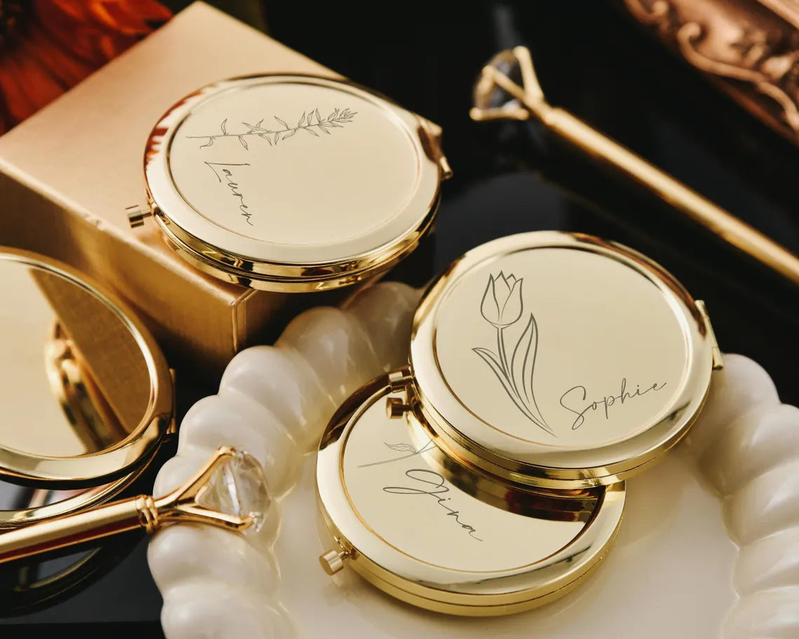 Personalized Pocket Makeup Mirror