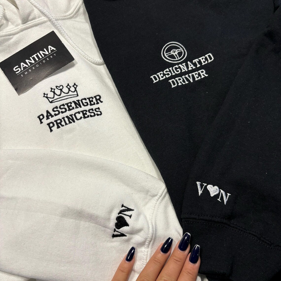 Embroidered Couple Hoodies