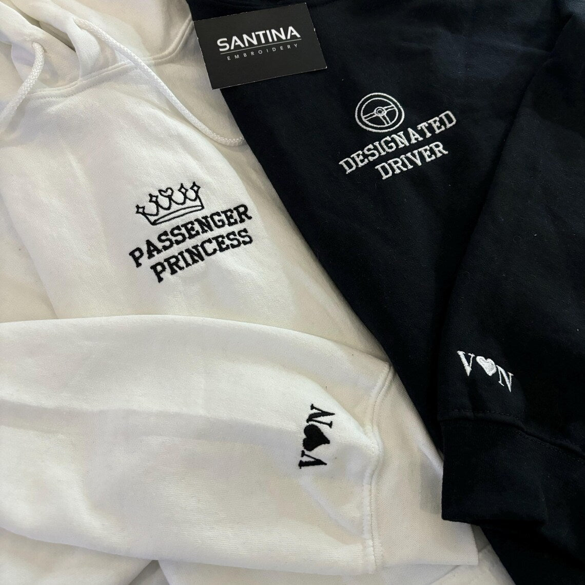 Embroidered Couple Hoodies