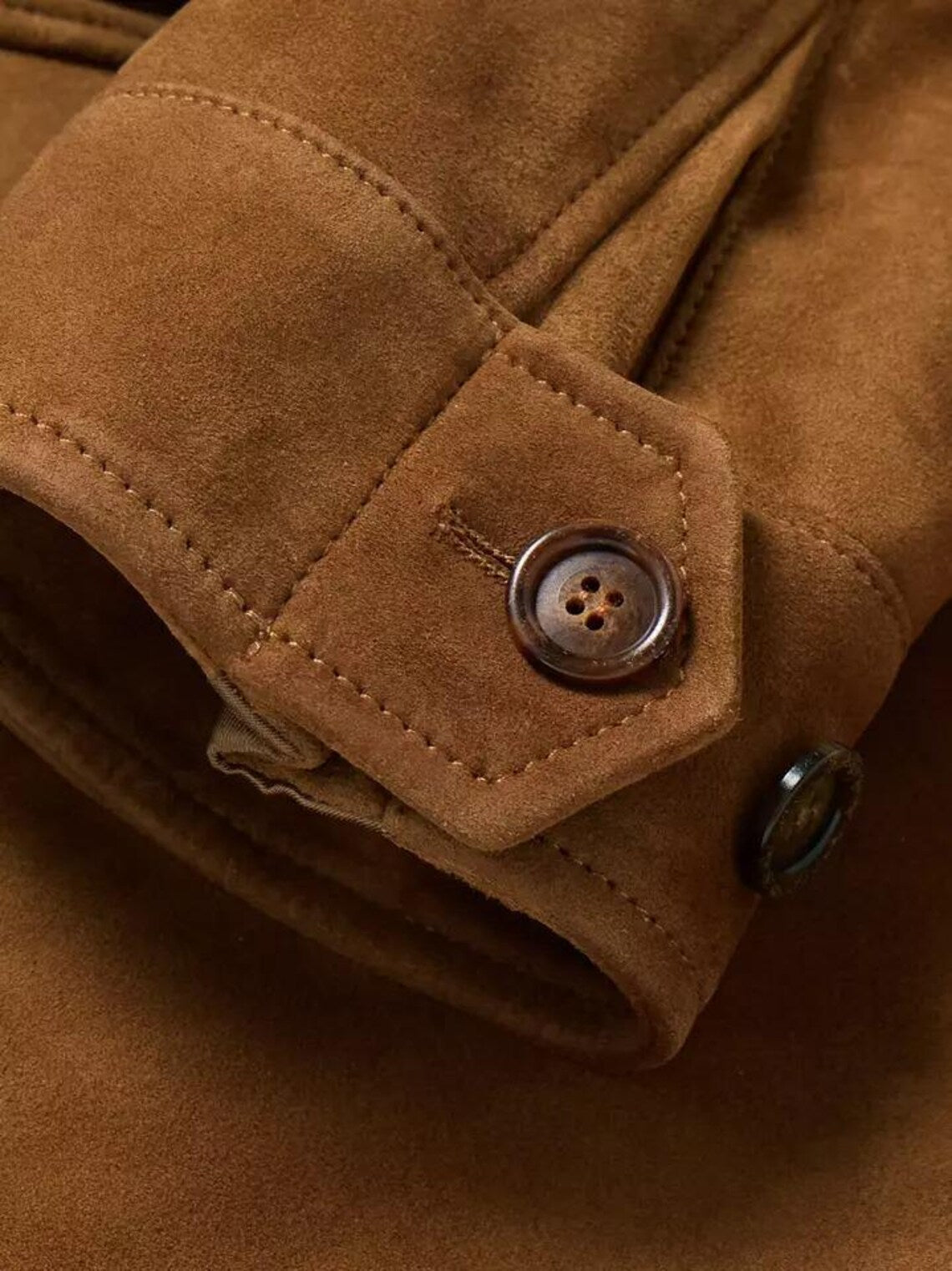 Men’s 100% Genuine Suede Leather Trucker Jacket