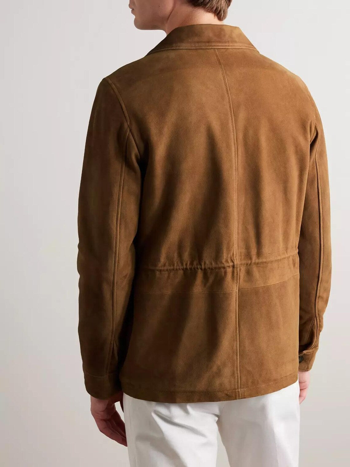 Men’s 100% Genuine Suede Leather Trucker Jacket