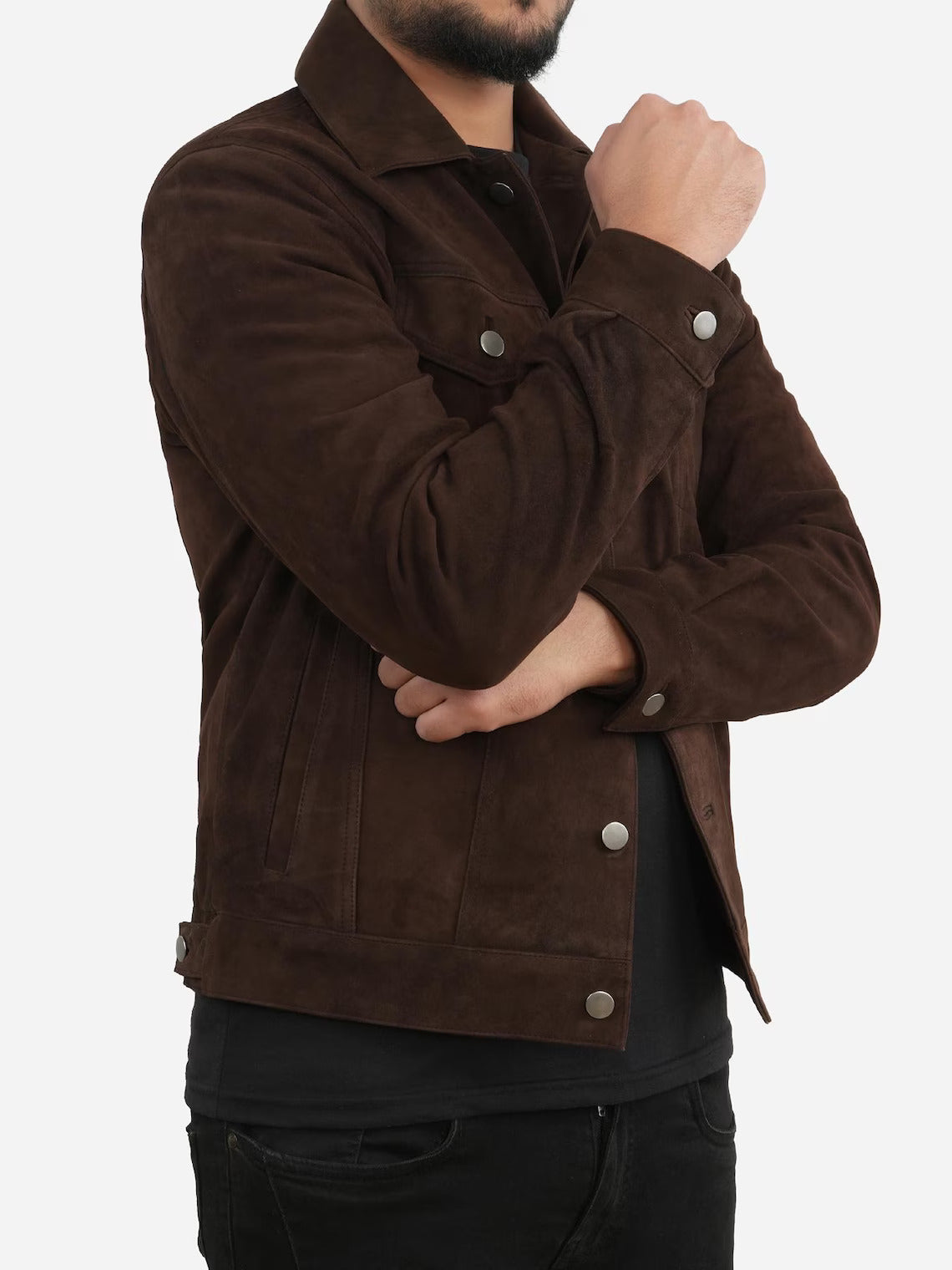 Men’s Classic Genuine Leather Trucker Jacket