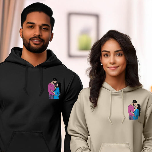 Personalized Embroidered Couple Hoodies