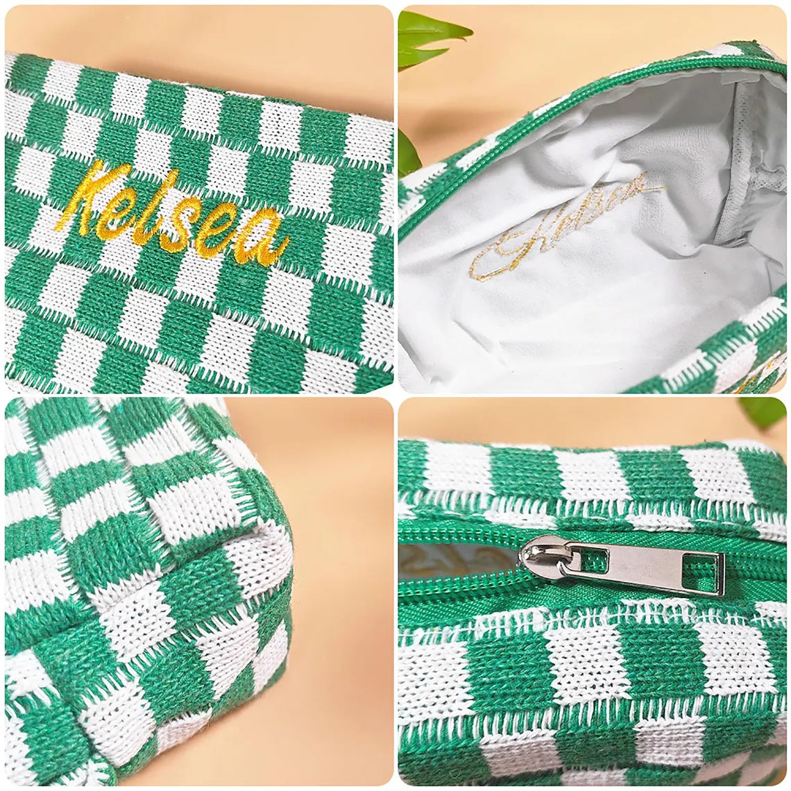 Personalized Embroidered Makeup Bag