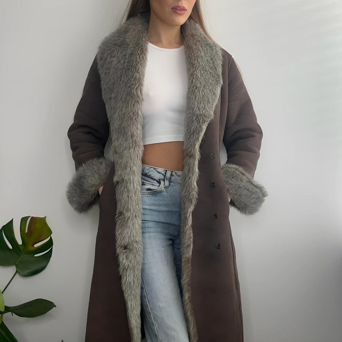 Women’s Penny Lane Shearling Suede Coat