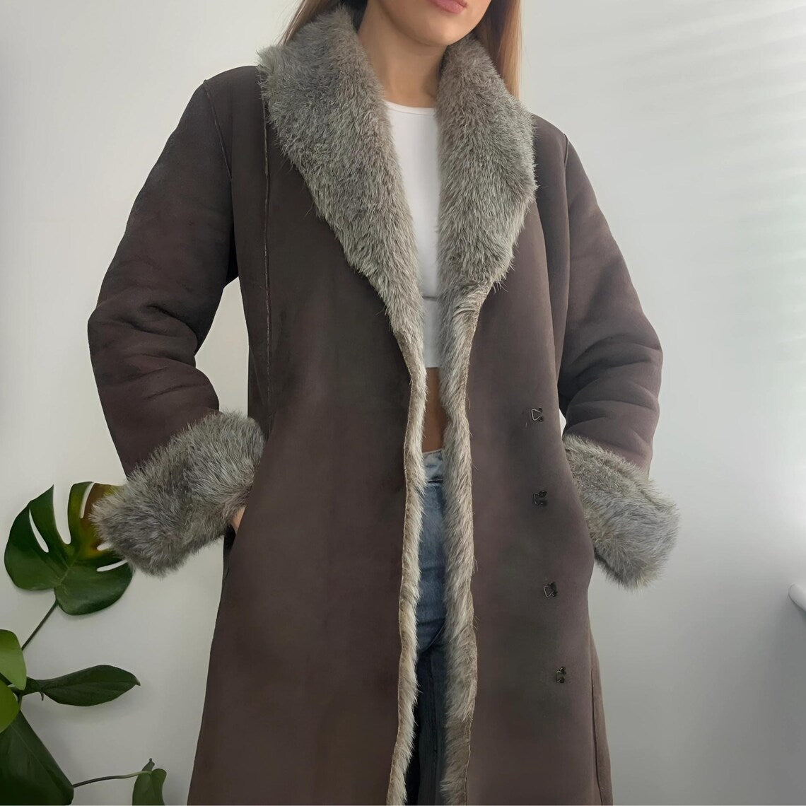 Women’s Penny Lane Shearling Suede Coat