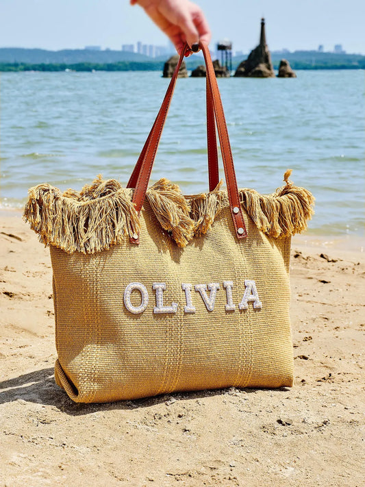 Personalized Embroidered Bohemian Canvas Tote Bag