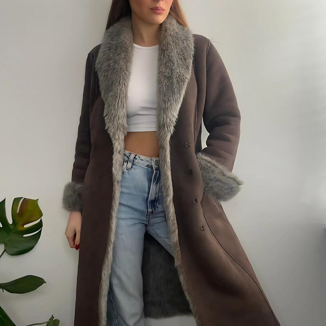 Women’s Penny Lane Shearling Suede Coat