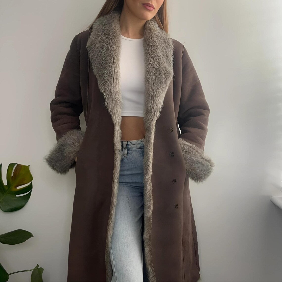 Women’s Penny Lane Shearling Suede Coat