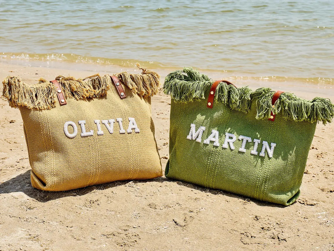 Personalized Embroidered Bohemian Canvas Tote Bag