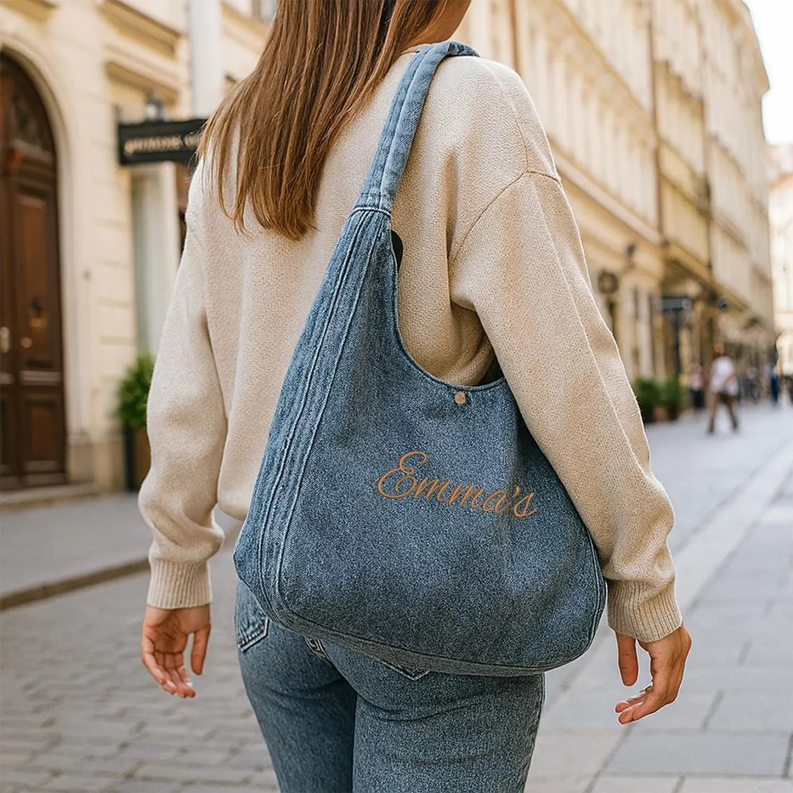 Upcycled Denim Tote Bag