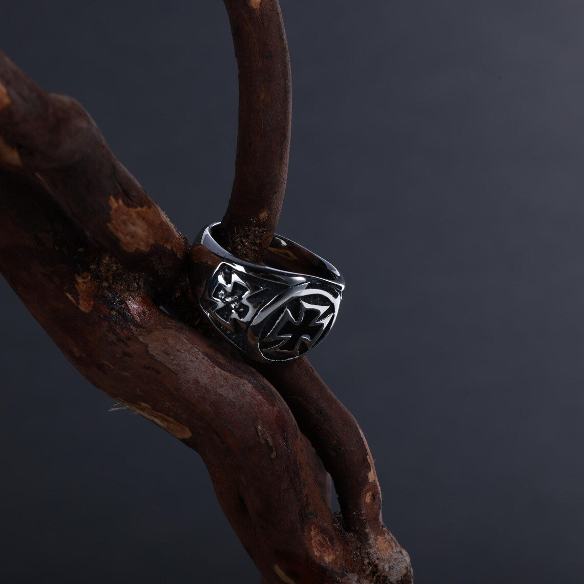 Handcrafted Titanium Steel Ring