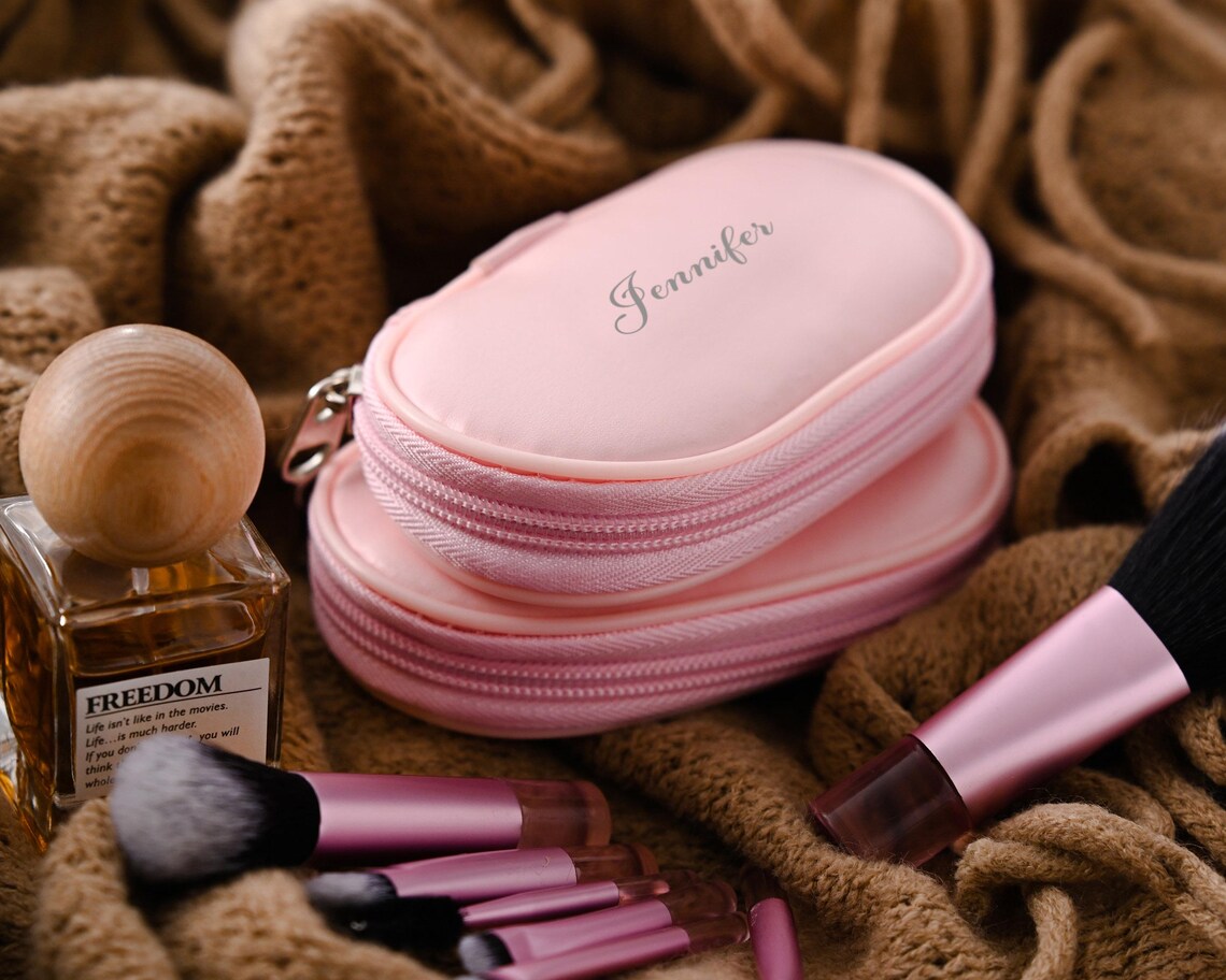 Personalized Makeup Brush Set with Travel Case