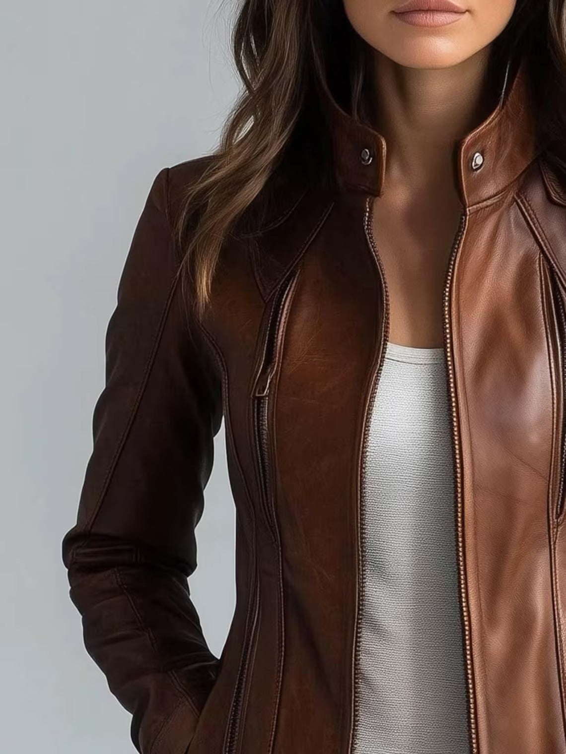 Women’s Brown Vintage Leather Jacket