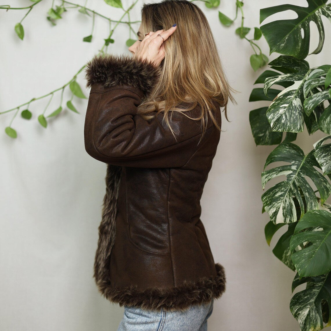 Women’s Vintage Penny Lane Faux Suede Jacket