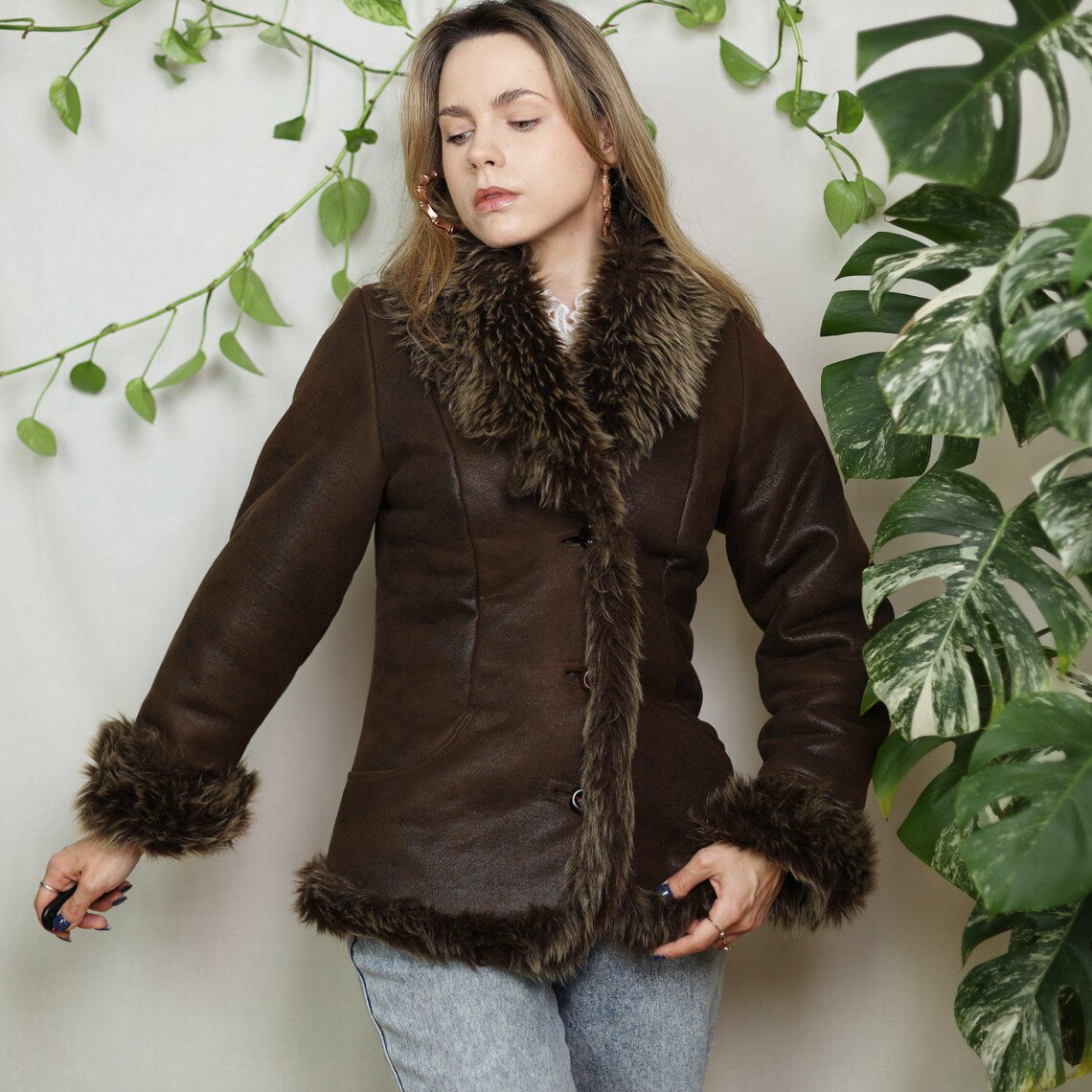 Women’s Vintage Penny Lane Faux Suede Jacket