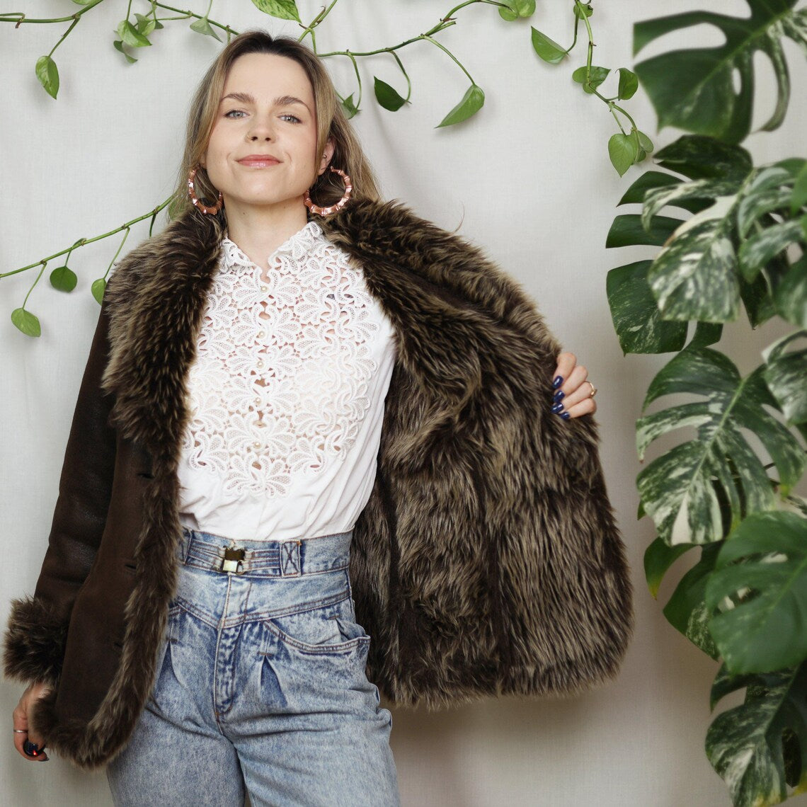 Women’s Vintage Penny Lane Faux Suede Jacket