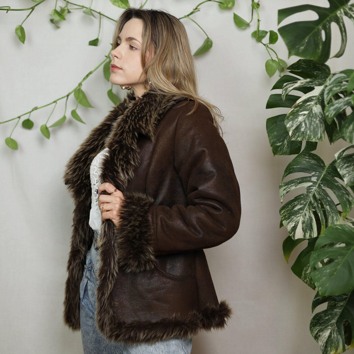 Women’s Vintage Penny Lane Faux Suede Jacket