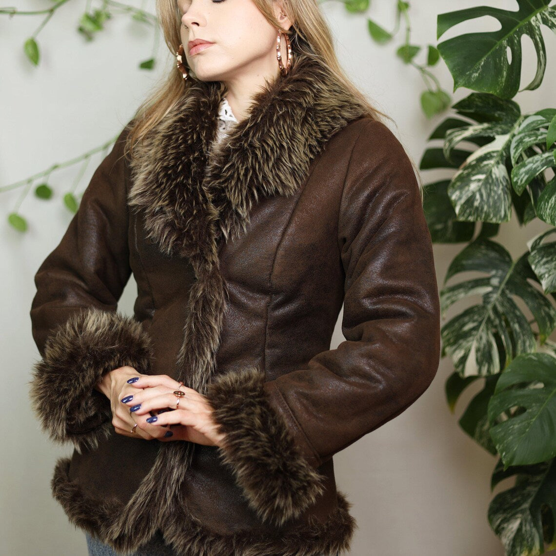 Women’s Vintage Penny Lane Faux Suede Jacket