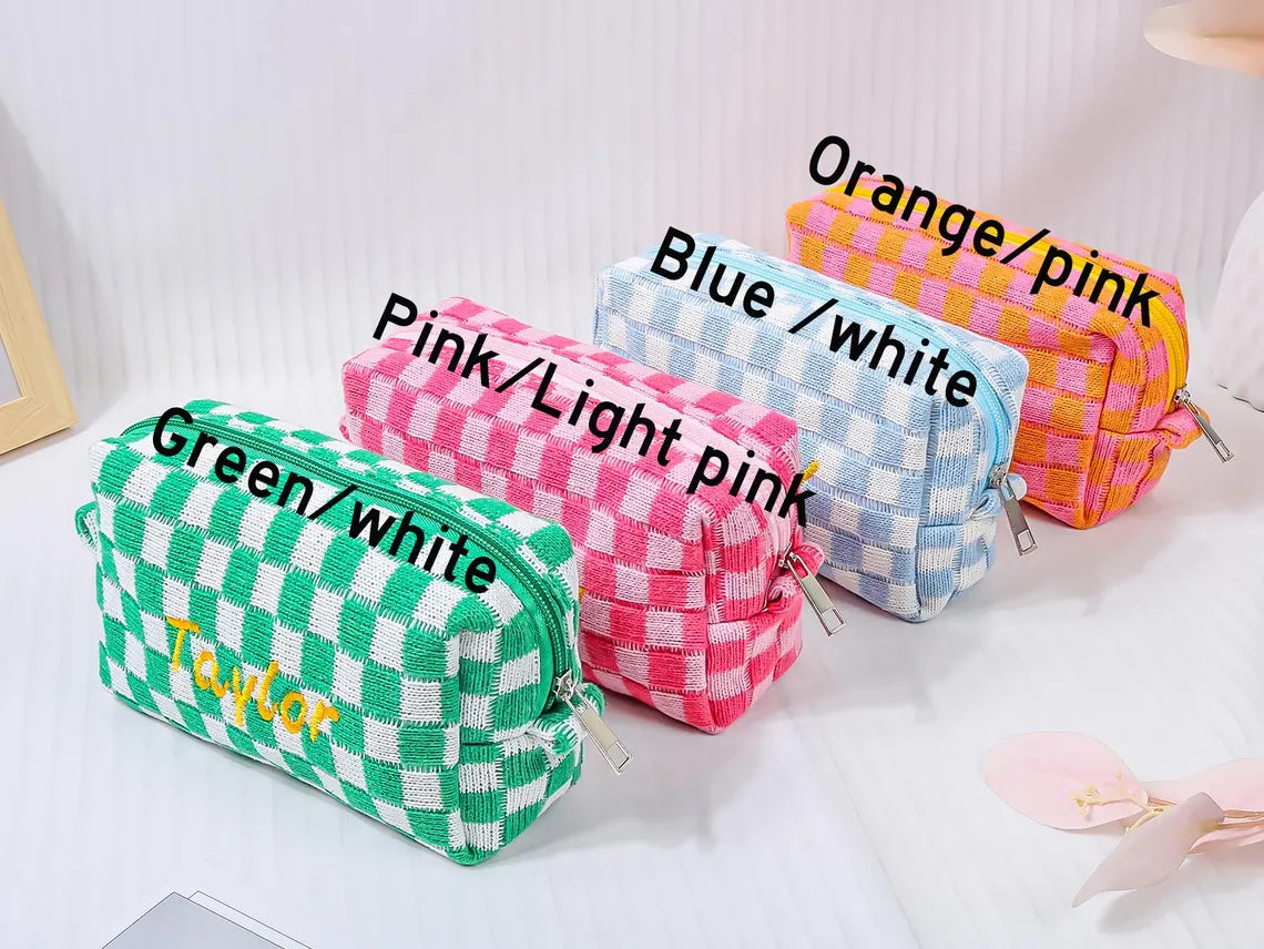 Personalized Embroidered Makeup Bag