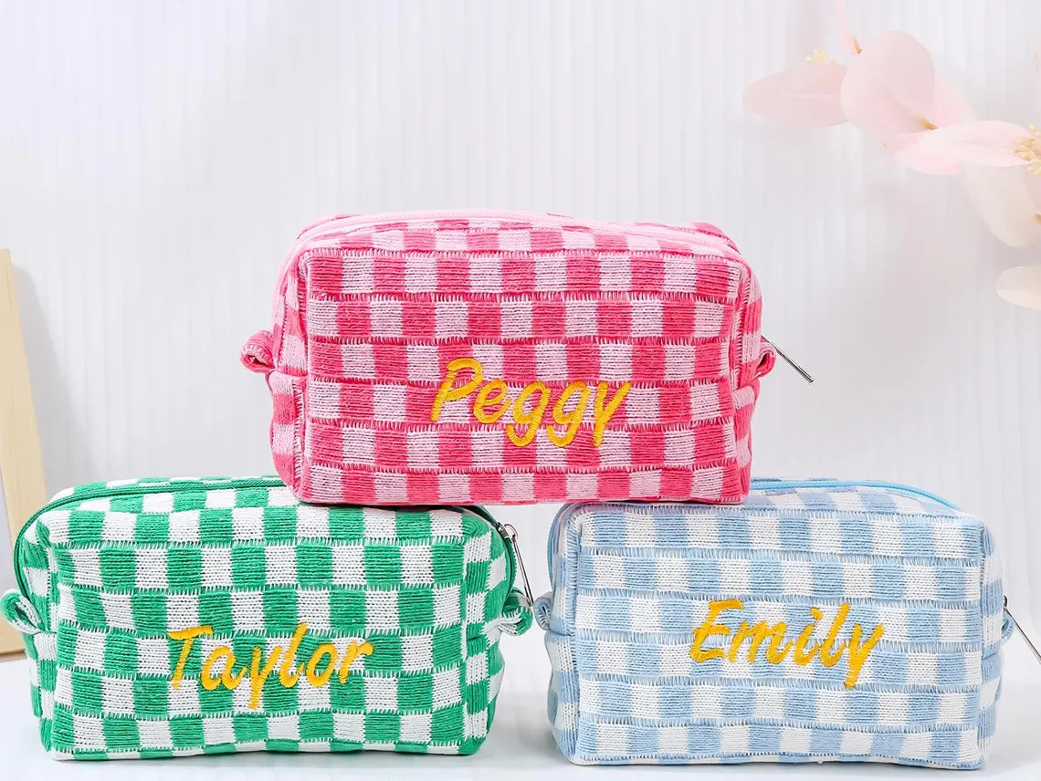 Personalized Embroidered Makeup Bag