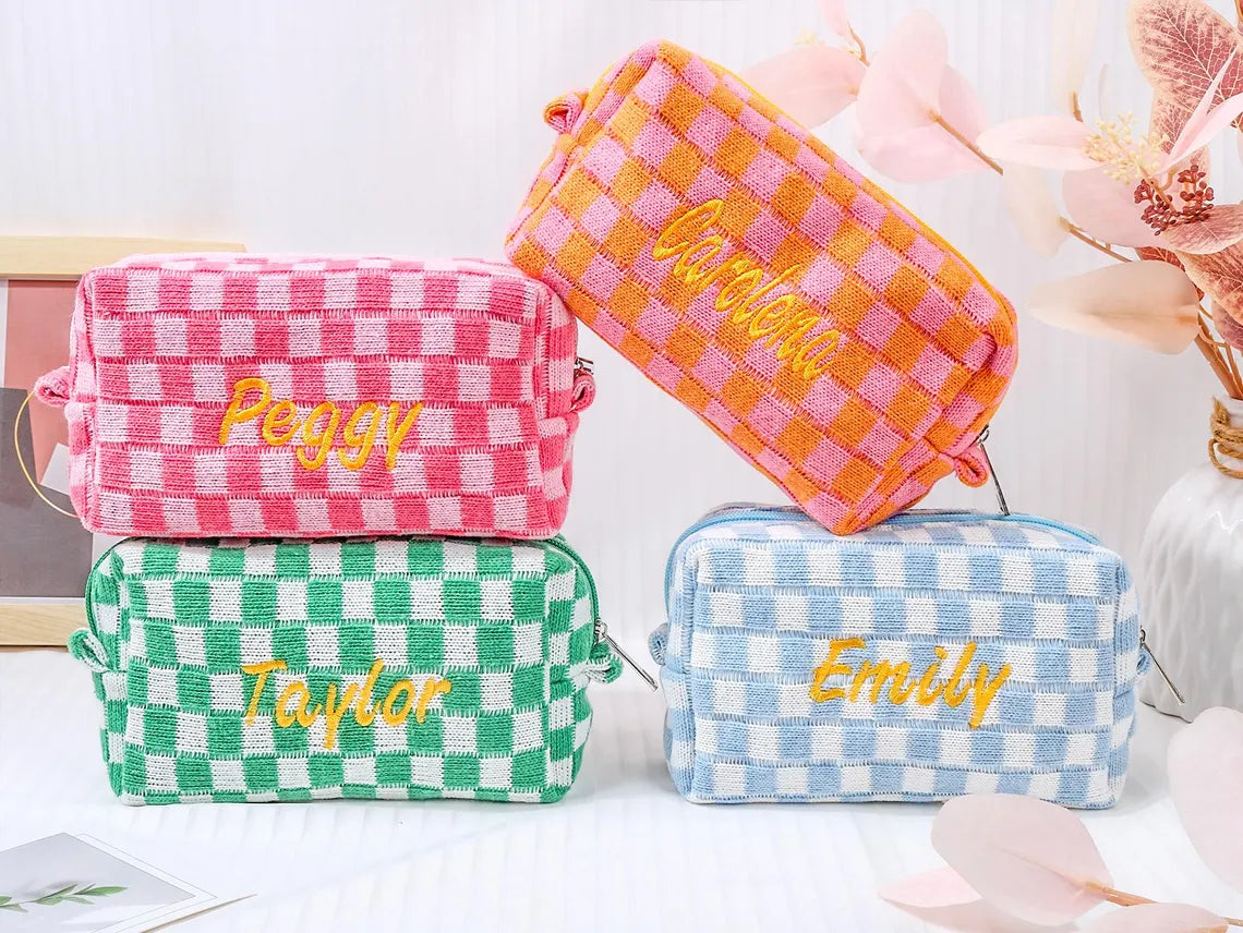 Personalized Embroidered Makeup Bag