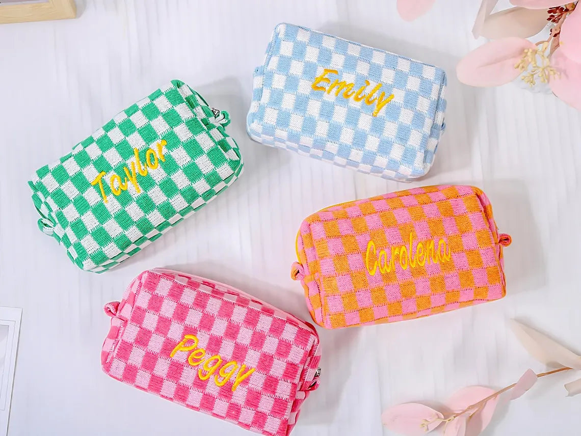 Personalized Embroidered Makeup Bag