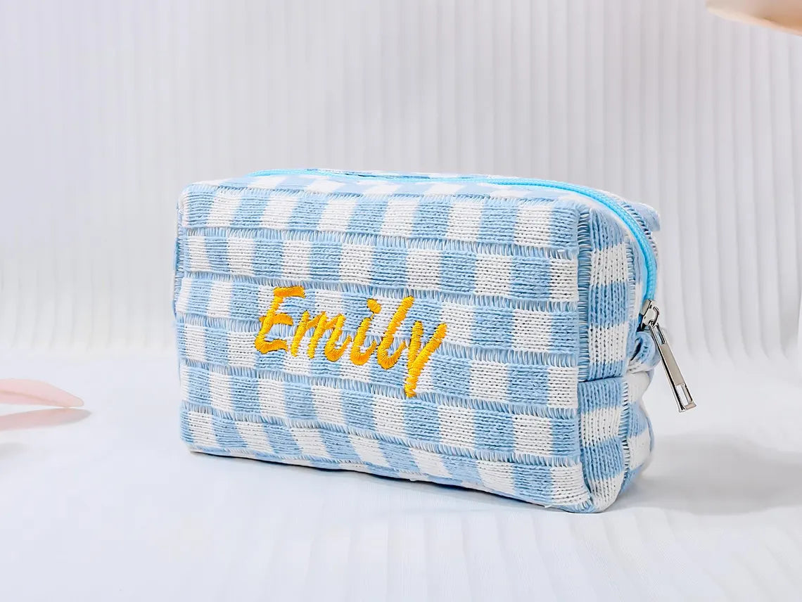 Personalized Embroidered Makeup Bag