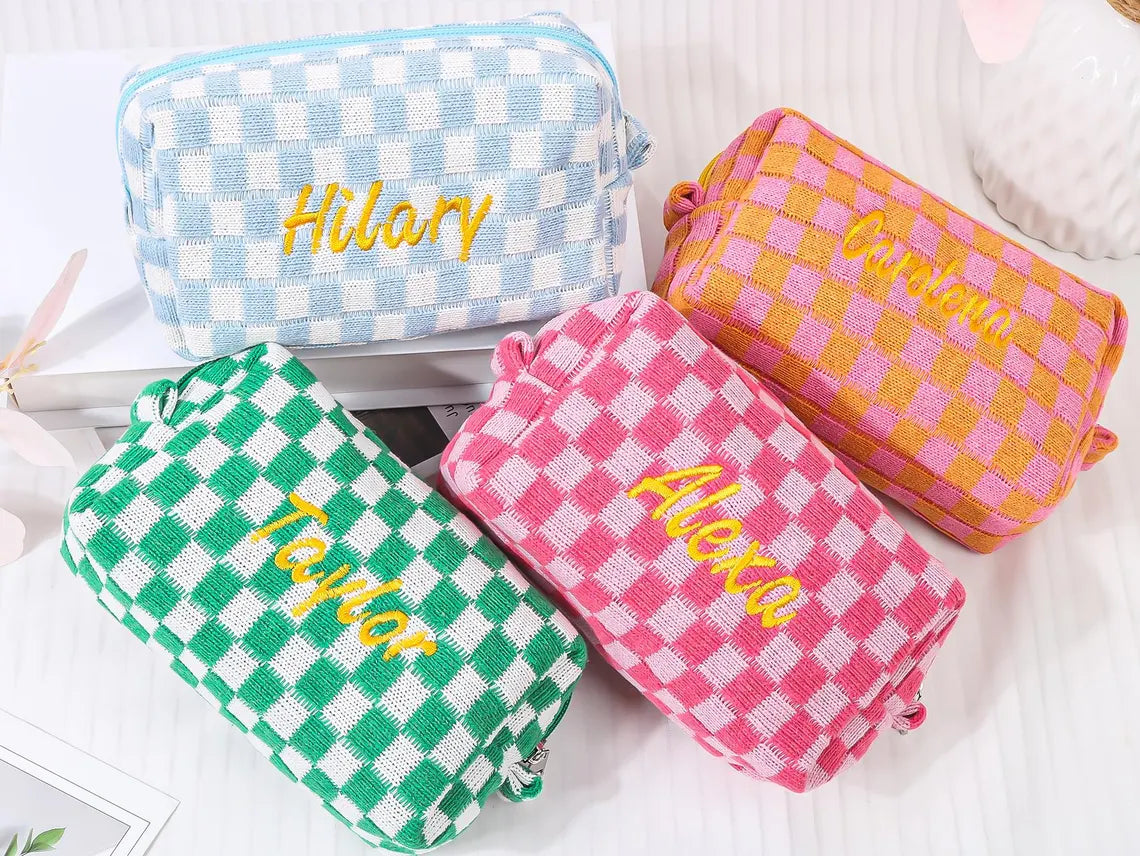 Personalized Embroidered Makeup Bag