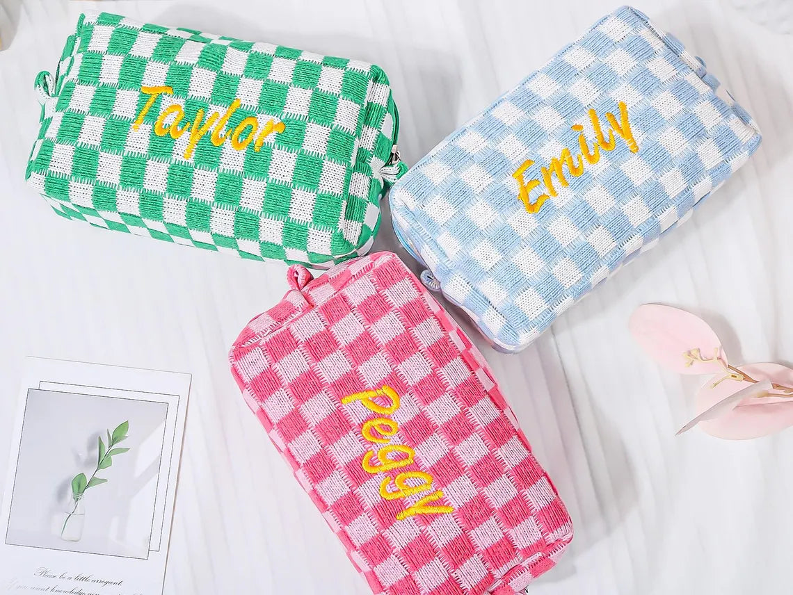 Personalized Embroidered Makeup Bag