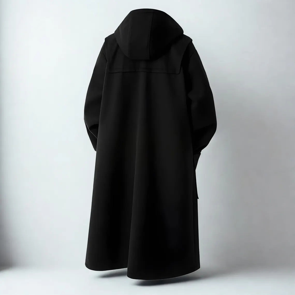 Autumn Winter Men’s Woolen Hooded Trench Coat