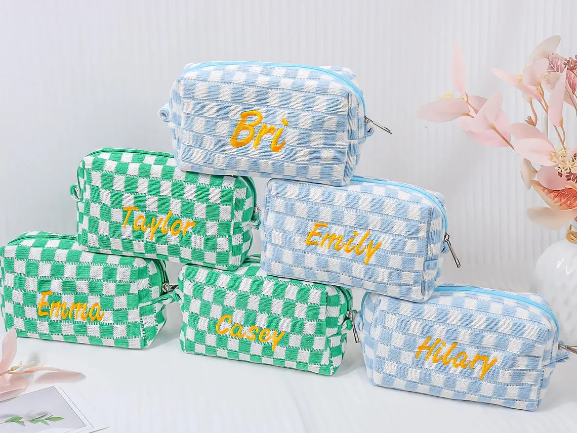 Personalized Embroidered Makeup Bag