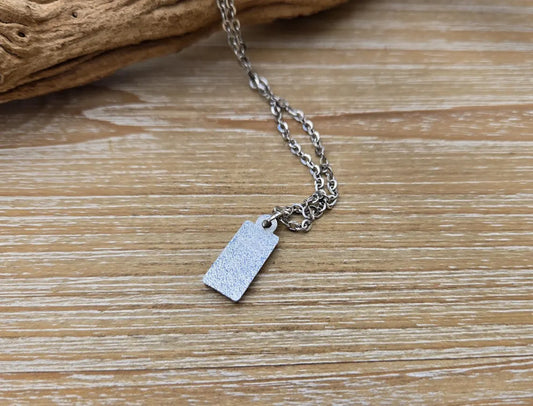 Black & White Enamel Piano Necklace