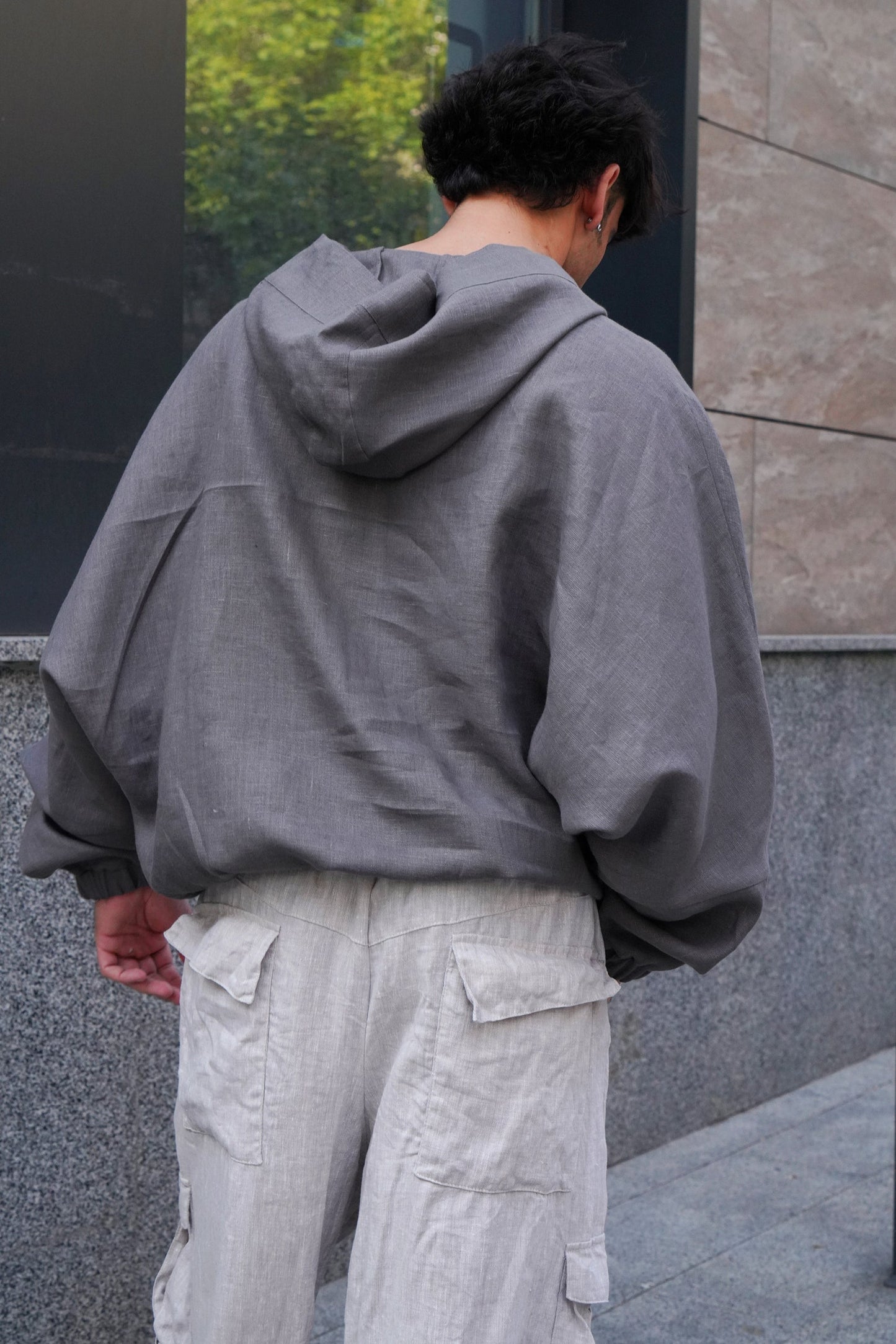 Men’s 100% Natural Linen Hoodie