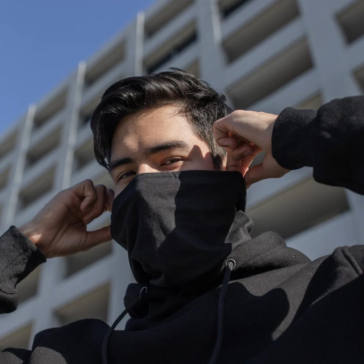 Street Face Mask Hoodie