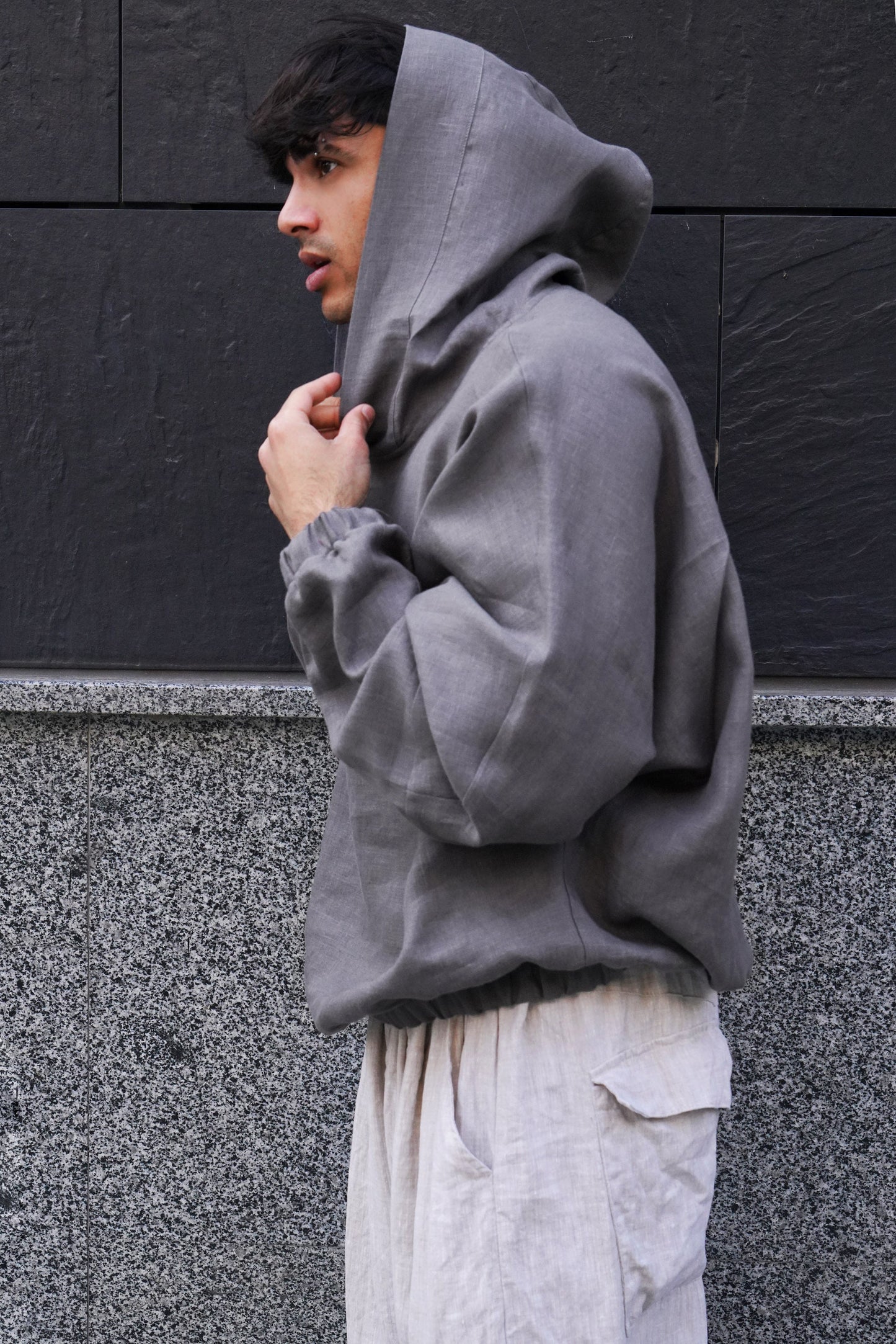 Men’s 100% Natural Linen Hoodie